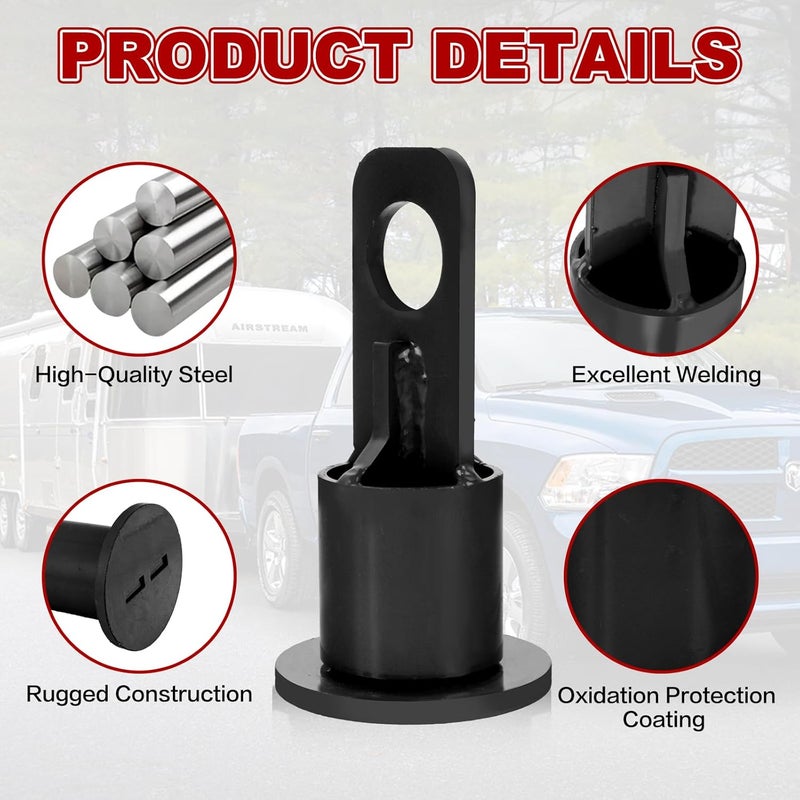 TNCZHYLX 5th Wheel Lifting Hook Wheel Hitch Trailer 5th Wheel Lifting Bracket Replace #6100, Weight Capacity of 500 Lbs - Great for Trucks and Trailers, Easy to Install (Black) - Image 3